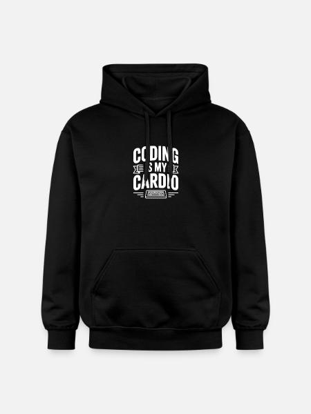 Le codage est mon cardio - Sweat à capuche Softstyle® Gildan Unisexe - noir