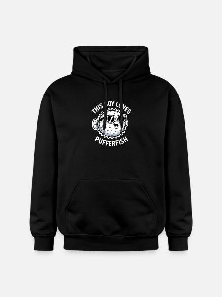 Kugelfische Sprüche Lustiges Kugelfische Geschenk - Gildan Unisex Softstyle® Midweight Hoodie - Schwarz