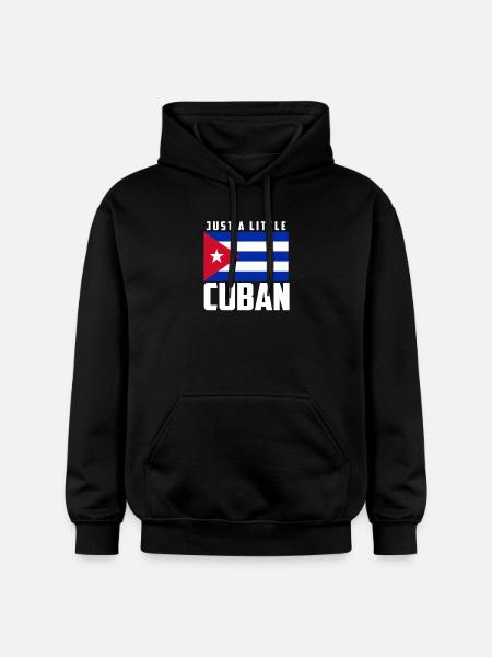 Gewoon een beetje Cubaanse Cubaanse vlag Cubaanse trots - Gildan uniseks Softstyle® Midweight hoodie - zwart