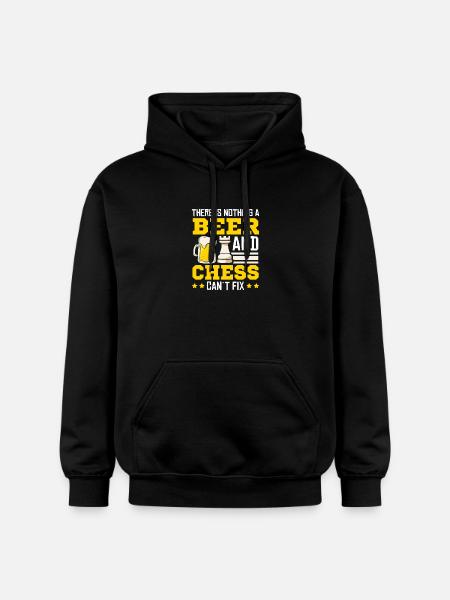 Échiquier des joueurs d’échecs - Sweat à capuche Softstyle® Gildan Unisexe - noir