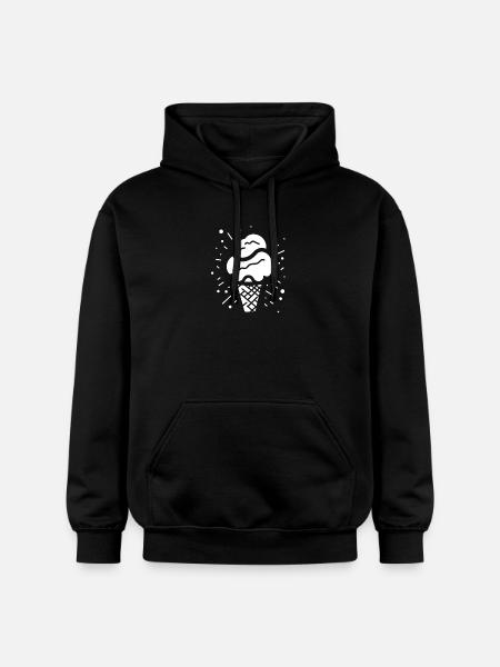 Eistüte Zeichnung - Gildan Unisex Softstyle® Midweight Hoodie - Schwarz