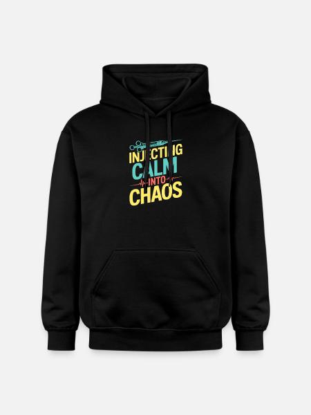 Anesthesiologist Calm Into Chaos Anesthesia - Gildan Unisex Softstyle® Midweight Hoodie - black