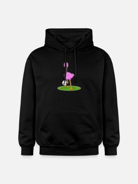 Flamingo Soccer Player Soccer - Gildan Unisex Softstyle® Midweight Hoodie - black