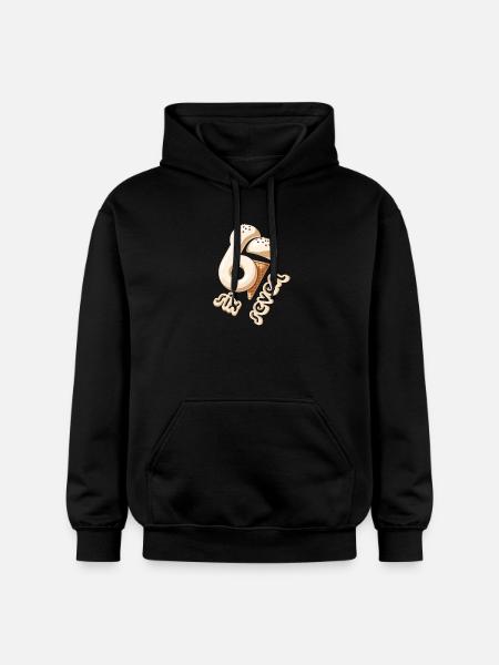 67 Sixth Birthday IceCream Cone - Gildan Unisex Softstyle® Midweight Hoodie - black