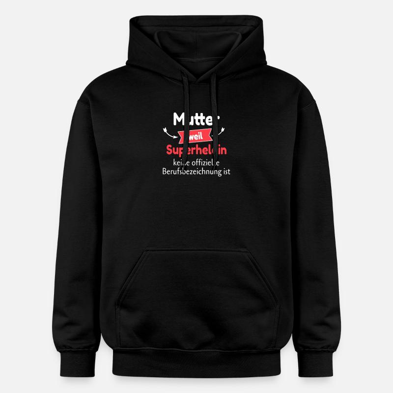 Die Superhelden Mutter - Gildan Unisex Softstyle® Midweight Hoodie - Schwarz