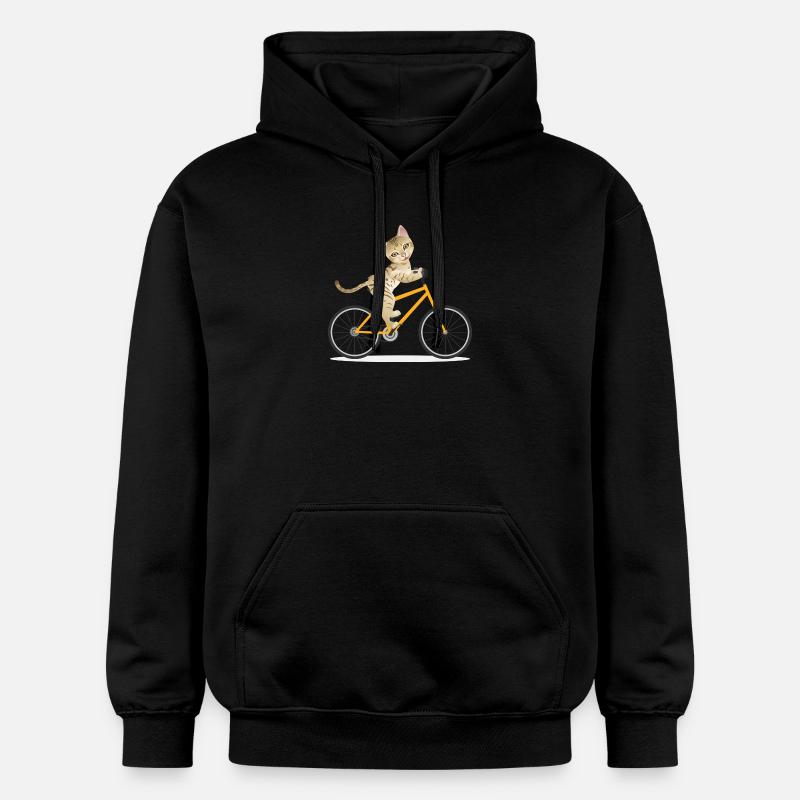 chat vélos - Sweat à capuche Softstyle® Gildan Unisexe - noir