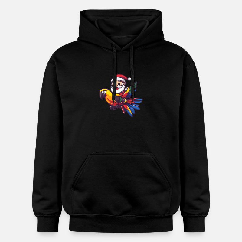 Perroquet Père Noël - Sweat à capuche Softstyle® Gildan Unisexe - noir