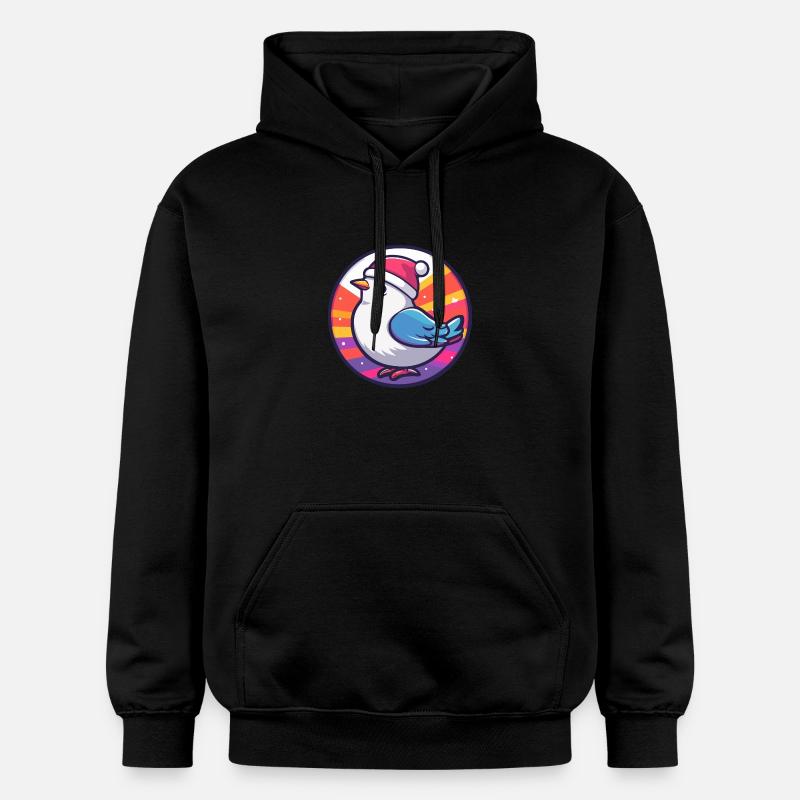 Colombe Oiseau Noël Noël - Sweat à capuche Softstyle® Gildan Unisexe - noir