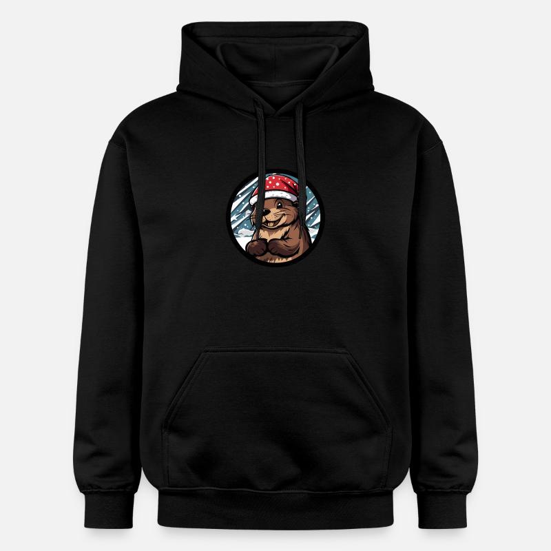 Castor Noël Noël - Sweat à capuche Softstyle® Gildan Unisexe - noir
