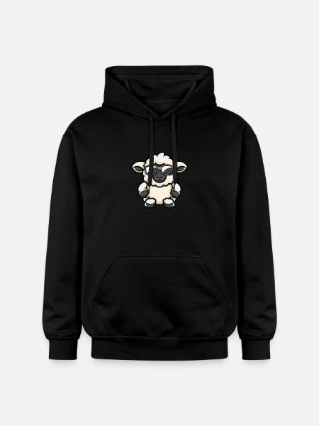 Schaf Tier - Gildan Unisex Softstyle® Midweight Hoodie - Schwarz
