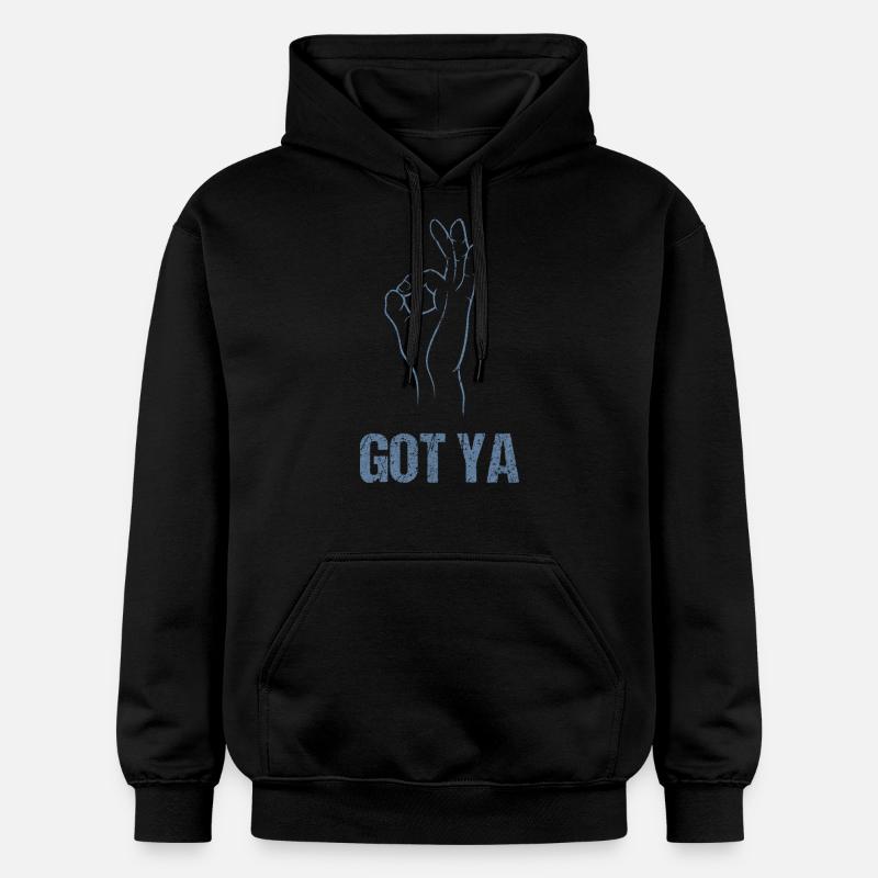 « Reingeguckt » Handspiel - Klassischer Got - Sweat à capuche Softstyle® Gildan Unisexe - noir