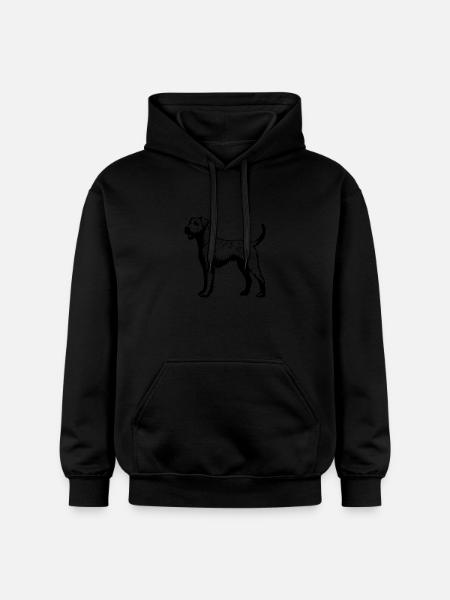Airedale Terrier Dog Icon - Gildan Unisex Softstyle® Midweight Hoodie - black