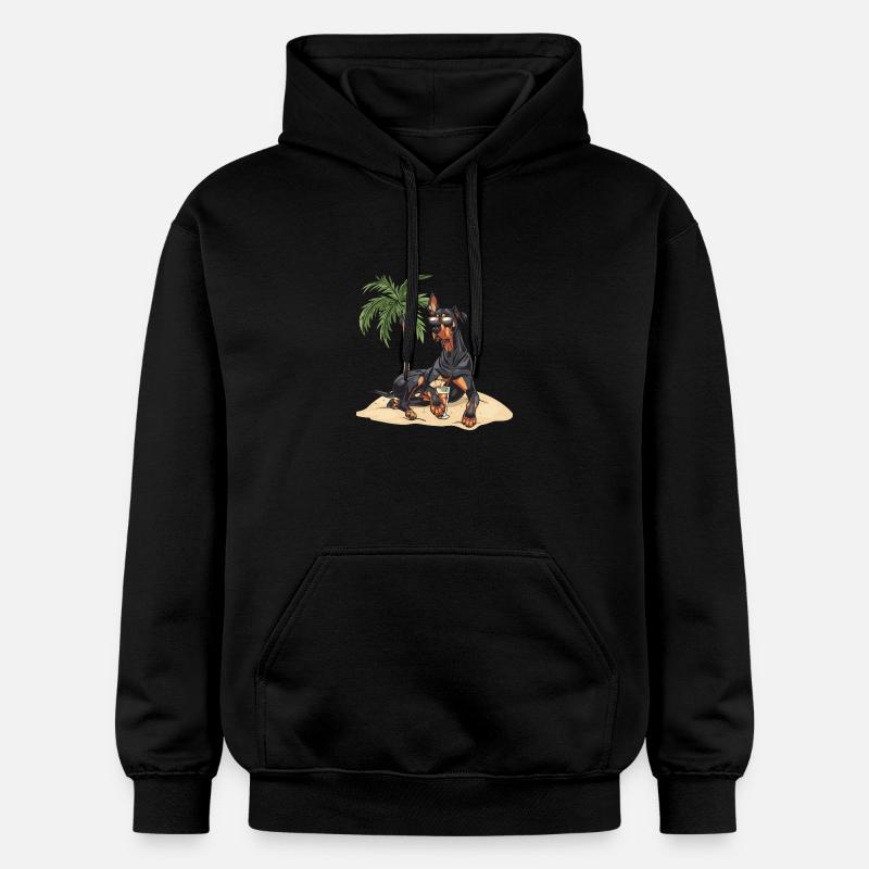 Doberman Chien Été - Sweat à capuche Softstyle® Gildan Unisexe - noir