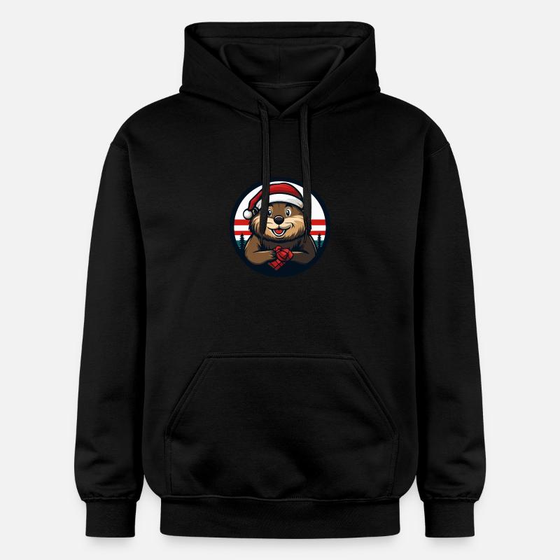 Castor Noël Noël - Sweat à capuche Softstyle® Gildan Unisexe - noir