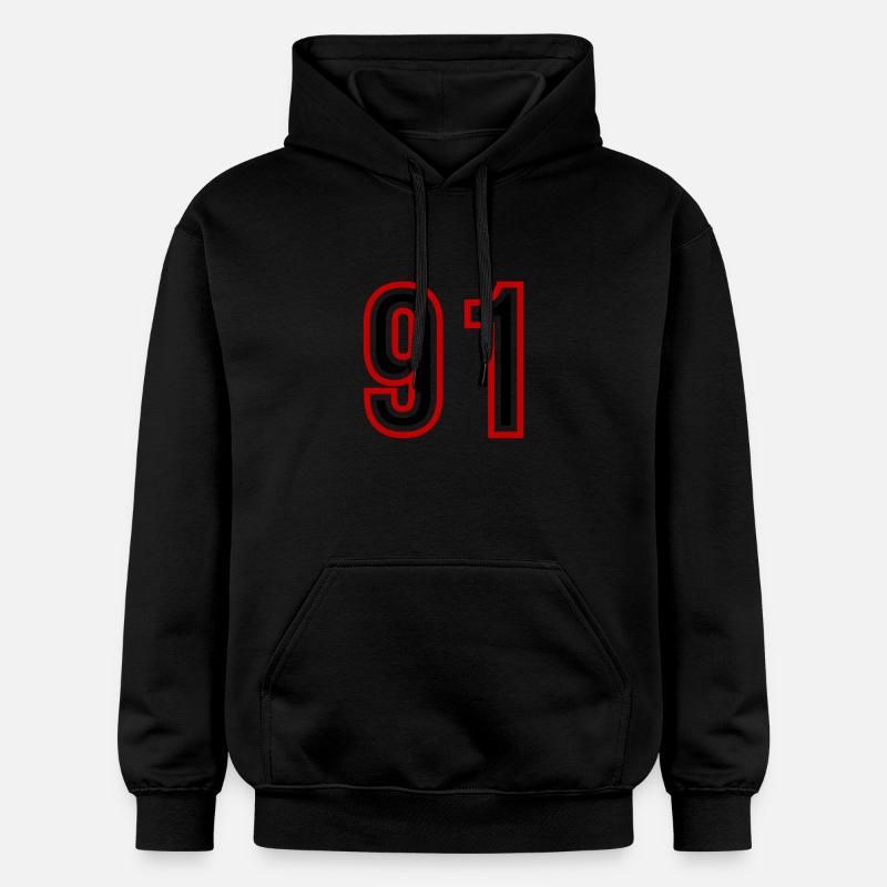 91 Nombre d’années Jersey - Sweat à capuche Softstyle® Gildan Unisexe - noir
