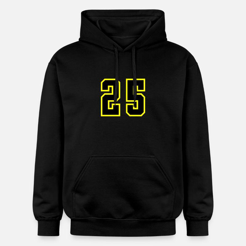 Maillot à 25 numéros - Sweat à capuche Softstyle® Gildan Unisexe - noir