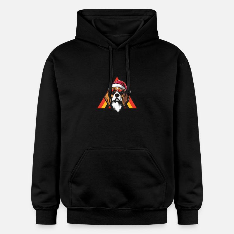 Beagle chien Noël cool - Sweat à capuche Softstyle® Gildan Unisexe - noir