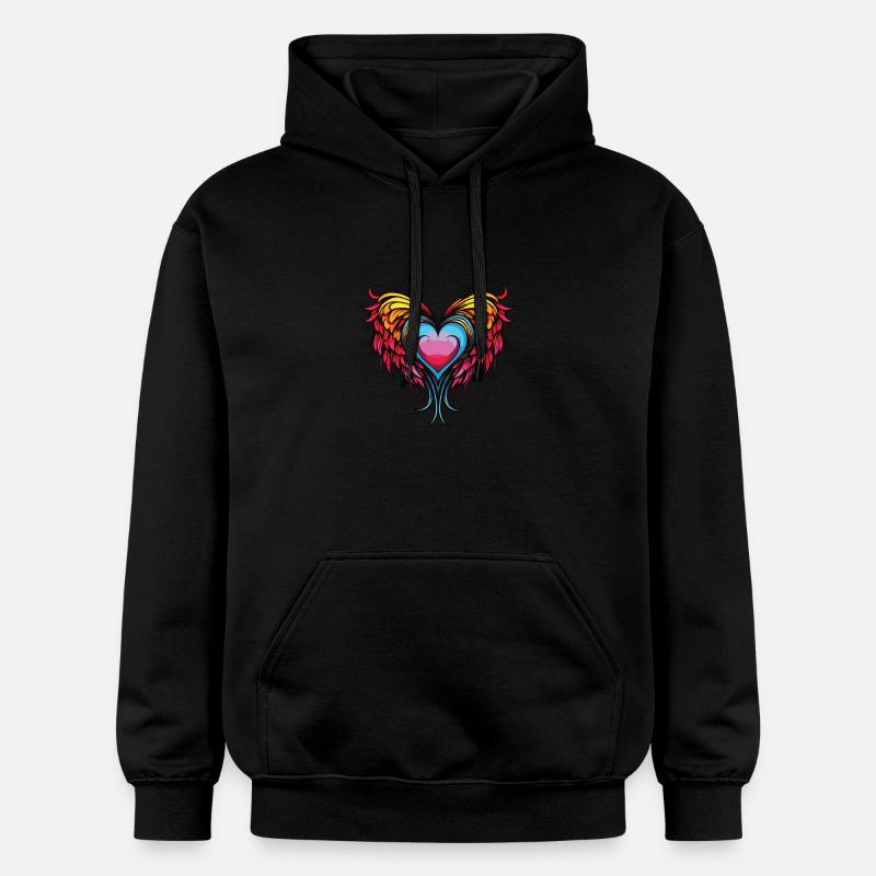 Ailes de cœur - Sweat à capuche Softstyle® Gildan Unisexe - noir