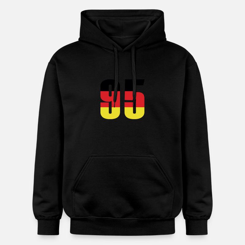 Maillot 95 Numéro Allemagne - Sweat à capuche Softstyle® Gildan Unisexe - noir