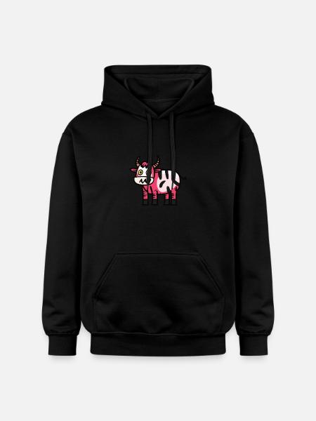Kuh Halloween Tier - Gildan Unisex Softstyle® Midweight Hoodie - Schwarz