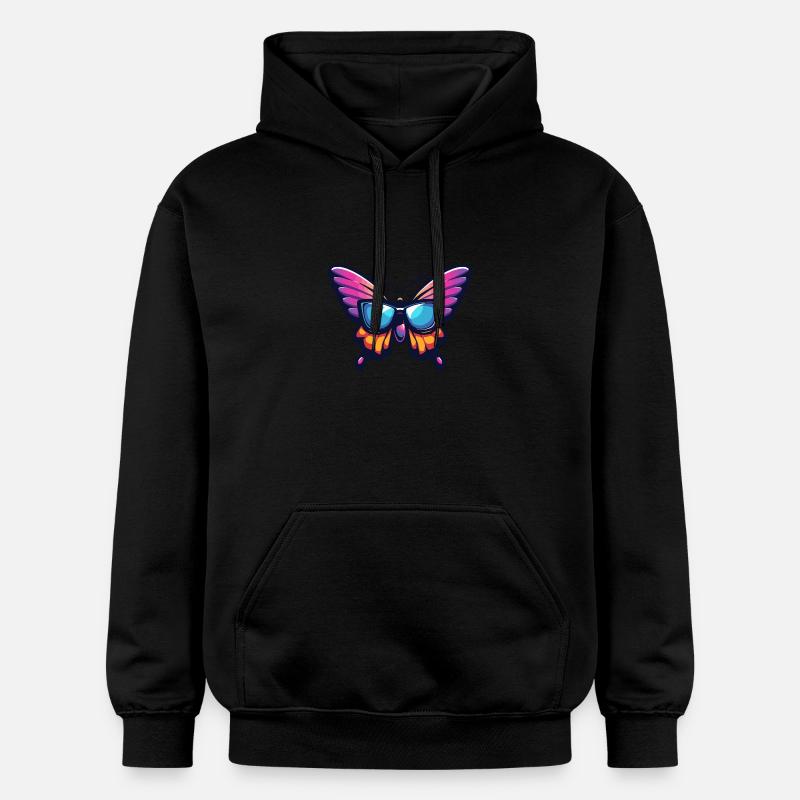 Animal papillon - Sweat à capuche Softstyle® Gildan Unisexe - noir