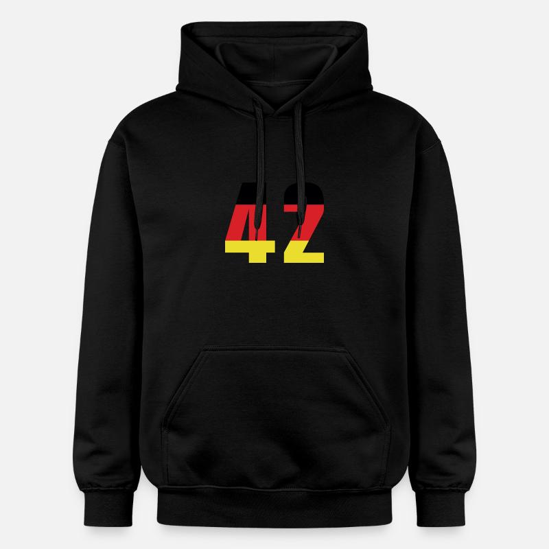 Maillot 42 Numéro Allemagne - Sweat à capuche Softstyle® Gildan Unisexe - noir