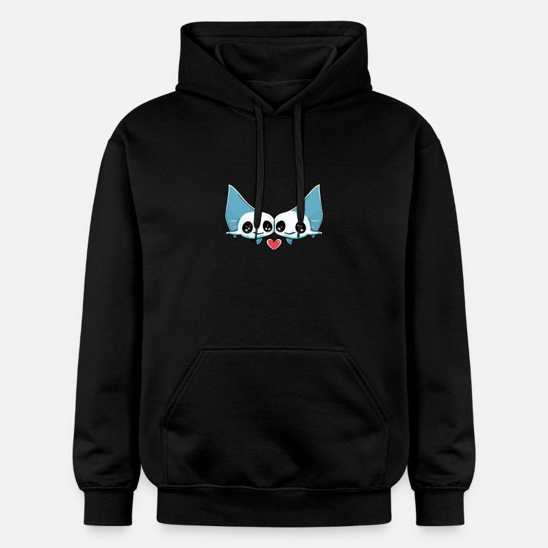 Rays Love Couples Saint-Valentin - Sweat à capuche Softstyle® Gildan Unisexe - noir