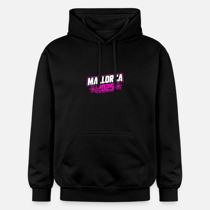 Majorque 2025 Spruch - Sweat à capuche Softstyle® Gildan Unisexe - noir