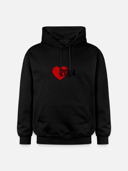 2024 Heart - Gildan Unisex Softstyle® Midweight Hoodie - black