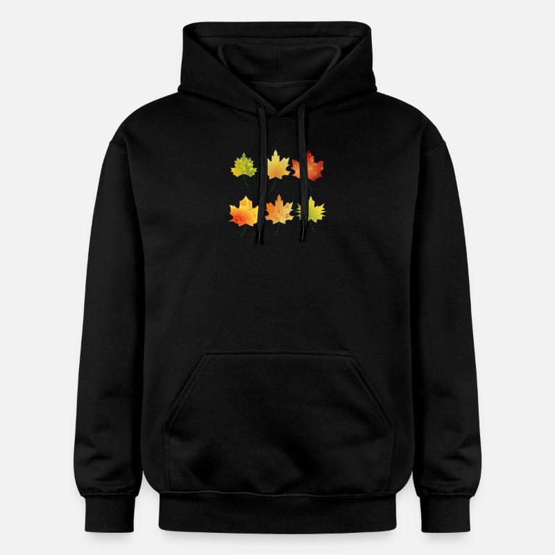 feuilles d'automne - Sweat à capuche Softstyle® Gildan Unisexe - noir