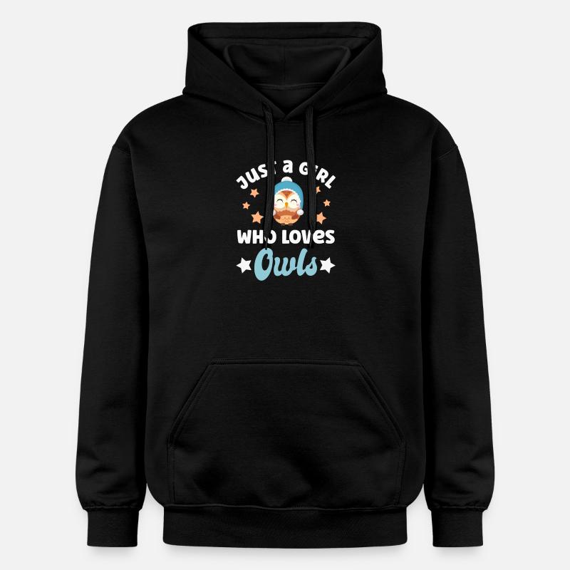 Eule Eulen - Gildan Unisex Softstyle® Midweight Hoodie - Schwarz