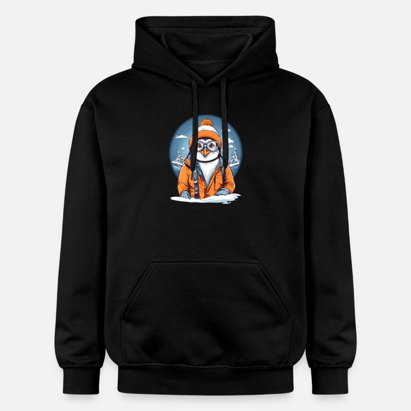 Pingouin mignon - Sweat à capuche Softstyle® Gildan Unisexe - noir