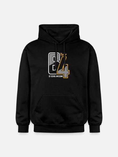 54th Year of Being Awesome - Gildan Unisex Softstyle® Midweight Hoodie - black