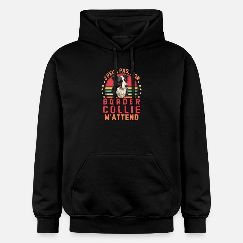 Mon Border collie - Sweat à capuche Softstyle® Gildan Unisexe - noir