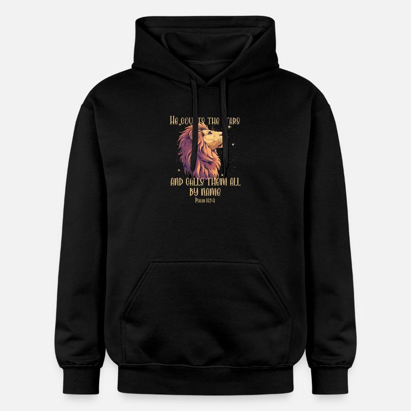 Leo Verset biblique chrétien - Sweat à capuche Softstyle® Gildan Unisexe - noir