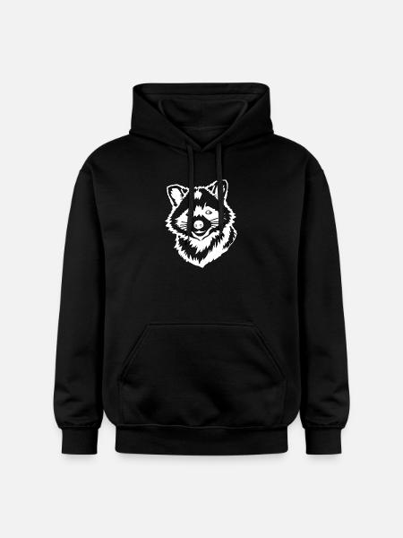 Raccoon T-shirt Gift - Gildan Unisex Softstyle® Midweight Hoodie - black