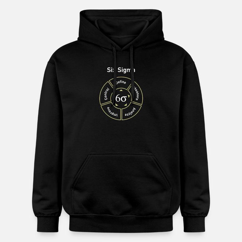 Six Sigma-proces definerer mål - Gildan Softstyle® Midweight unisex-hoodie - sort