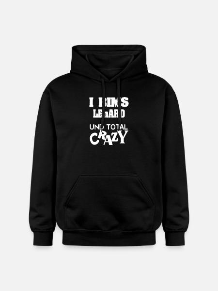 First name Lenard - Gildan Unisex Softstyle® Midweight Hoodie - black