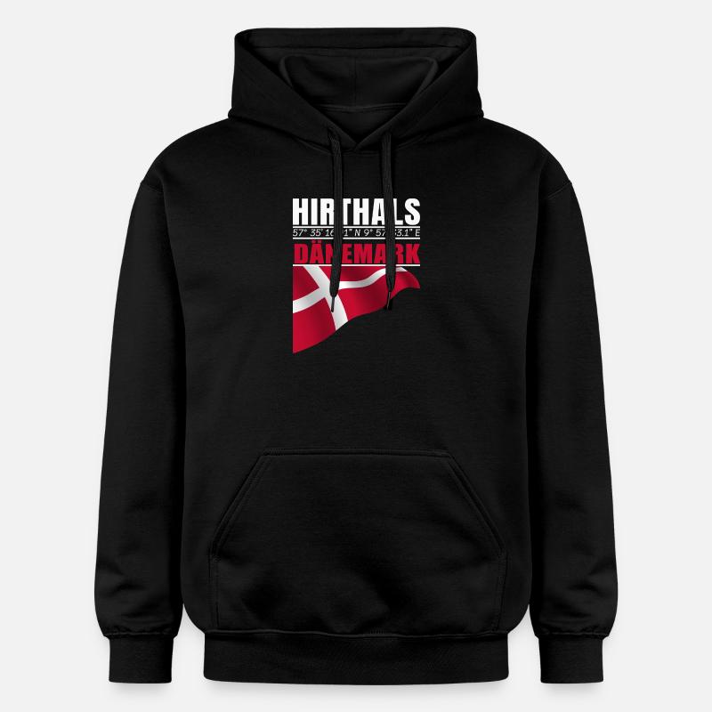 Hirthals - Gildan Unisex Softstyle® Midweight Hoodie - Schwarz