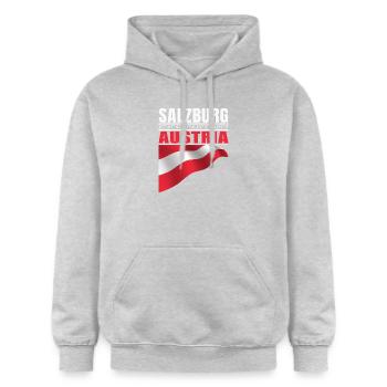 Salzburg - Gildan Unisex Softstyle® Midweight Hoodie - light heather grey - Front - Liana (172cm) & Jaron (178cm)