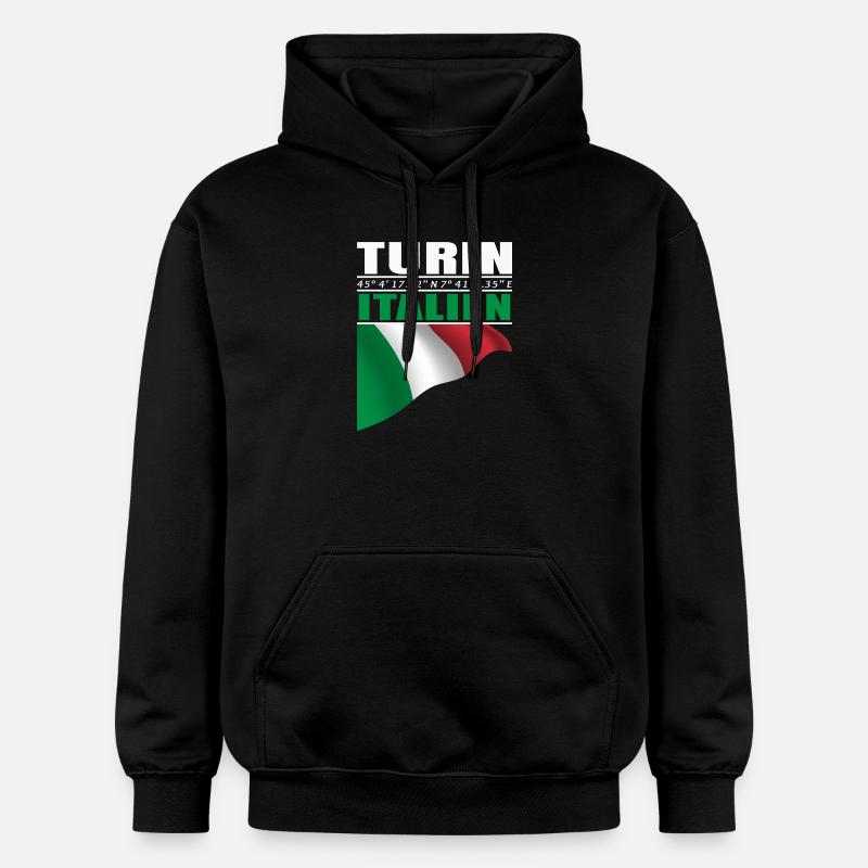Turin - Sweat à capuche Softstyle® Gildan Unisexe - noir