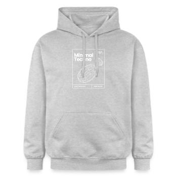 Minimal-Techno-Musik-Sphären-Design - Gildan Unisex Softstyle® Midweight Hoodie - Hellgrau meliert - Vorne - Liana (172cm) & Jaron (178cm)