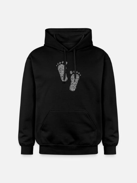 Feet, Barefoot, Big Feet, Footprint, Footprints - Gildan Unisex Softstyle® Midweight Hoodie - black