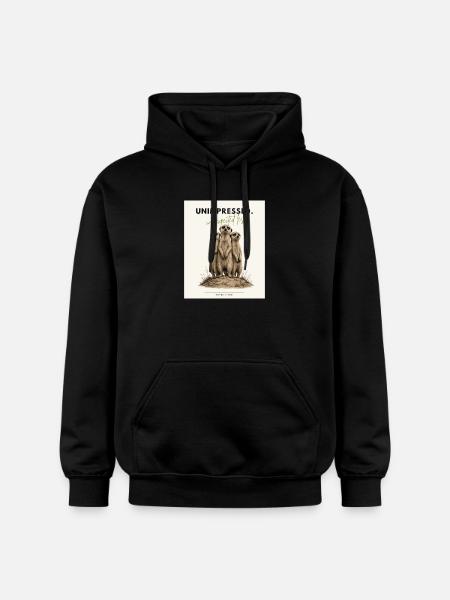 Unimpressed Funny Meerkat - Gildan Unisex Softstyle® Midweight Hoodie - Schwarz