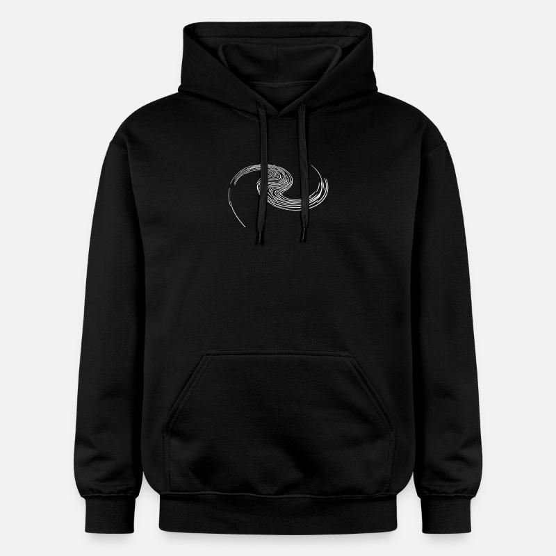 Géométrie spirale - Galaxie spirale - Sweat à capuche Softstyle® Gildan Unisexe - noir