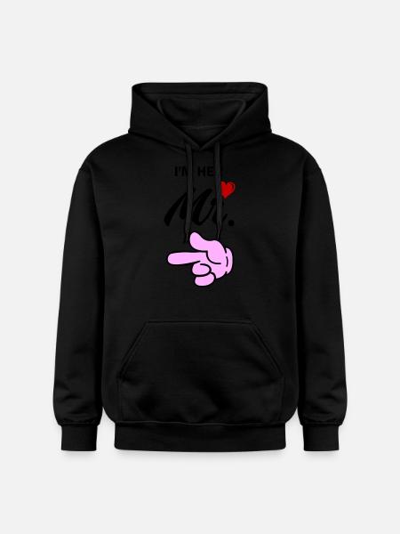 im her mr - Gildan Unisex Softstyle® Midweight Hoodie - Schwarz