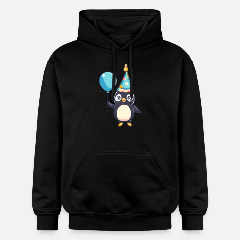 Pingouin Anniversaire Bébé - Sweat à capuche Softstyle® Gildan Unisexe - noir