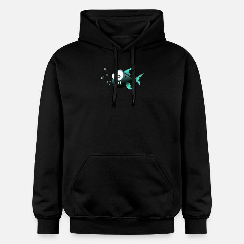 poisson - Sweat à capuche Softstyle® Gildan Unisexe - noir