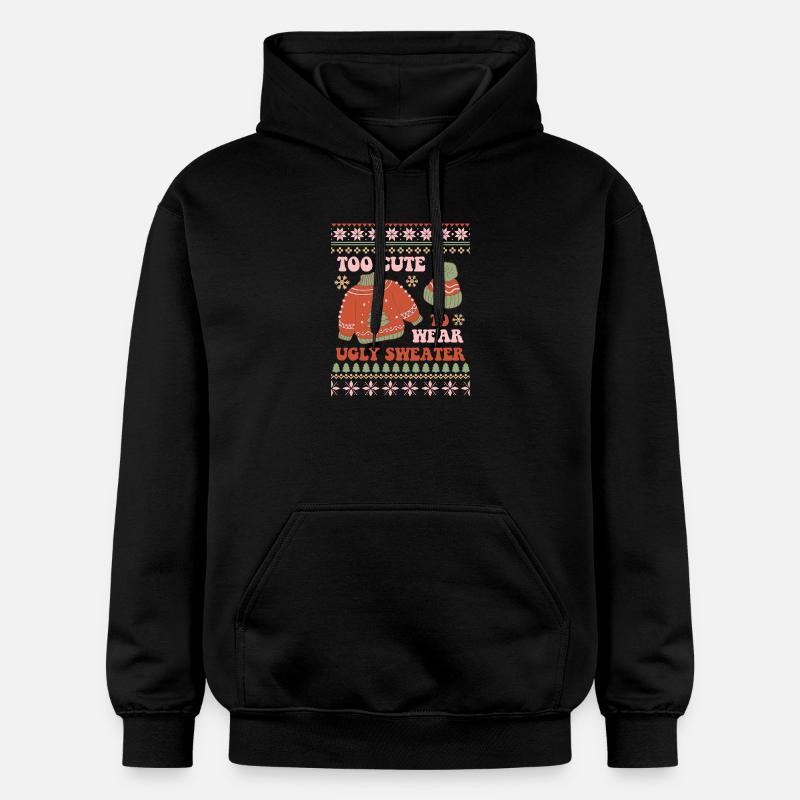 Pull de Noël moche - Sweat à capuche Softstyle® Gildan Unisexe - noir