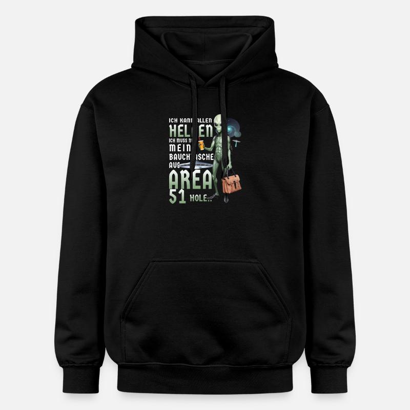 Drôle d’extraterrestre - Sweat à capuche Softstyle® Gildan Unisexe - noir